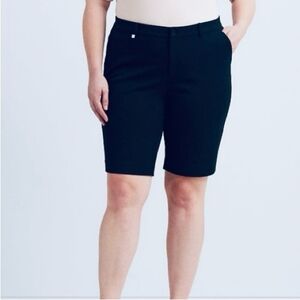 NWOT Lauren Ralph Lauren Plus Size Navy Blue Bi-Stretch Twill Bermuda Shorts 16W